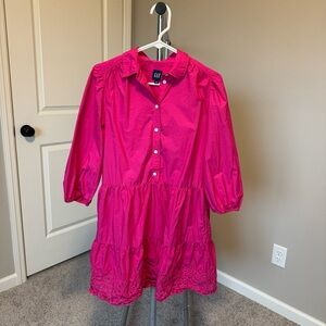Gap Puff Sleeve Shirtdress